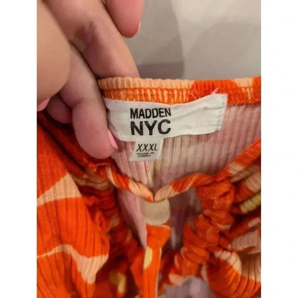 Madden NYC Floral Sun Dress XXL - Bright Red & Orange Daisy Print - Picture 4 of 11